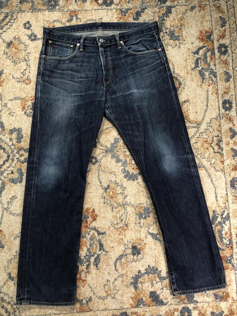 Polo Ralph Lauren Classic Fit 867 Jeans Mens 35x32 Blue Dark Wash Straight Denim